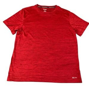 Tek Gear dry-tek Red Short Sleeve Tee shirt workout wicking